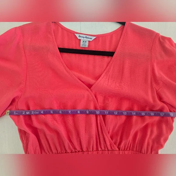 Tommy Bahama Oliana High Low Maxi Dress Paradise Coral Pink Women's Medium - Picture 15 of 15